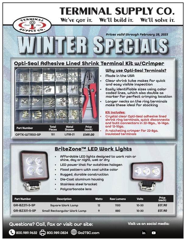 Terminal Supply Company Product Specials