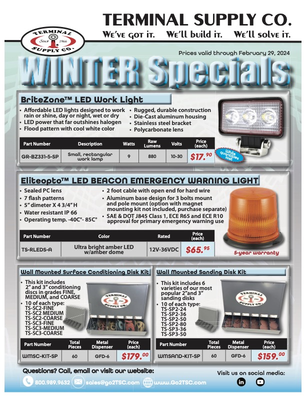 Terminal Supply Company Product Specials